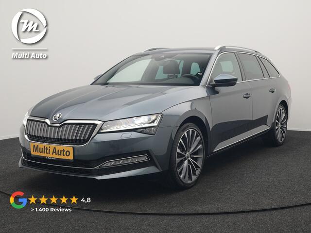 Skoda SUPERB Combi 1.4 TSI iV Laurin & Klement PHEV 218pk Dealer O.H. | Adaptive Cruise | 360 Camera | Canton Audio | Lederen Comfortzetels Memory & Massage & Ventilatie | Sfeerverlichting | Stoelen & Stuur Verwarmd | Apple Carplay | Blis | Keyless | Plug In Hybrid