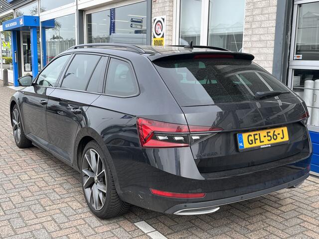 Skoda SUPERB Combi 1.4 TSI iV Sportline / AUTOMAAT/ TREKHAAK/ DCC/ SMARTLINK/ STUUR+STOELVERWARM./ MEMORY SEAT/ KEYLESS/ PARK.SENSOR.V+A/ CAMERA/ CRUISE/ DAB/ ELEK.ACHTERKLEP/ NAVI/ CLIMA/ LED/ 19'' LMV