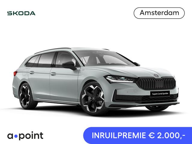 Skoda SUPERB Combi Sportline Business PHEV 1.5 TSI 204 pk 6 versn. DSG | Panoramadak | Wegklapbare trekhaak | Winter pakket | 19 inch lichtmetalen velgen