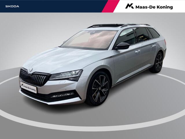 Skoda SUPERB Combi 1.4TSI 160kW/218PK iV Sportline DSG · Panoramadak · Trekhaak · 360°Camera + Parkeersensoren · Stoelverwarming · Apple/Android Car Play ·