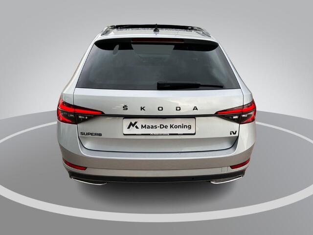 Skoda SUPERB Combi 1.4TSI 160kW/218PK iV Sportline DSG · Panoramadak · Trekhaak · 360°Camera + Parkeersensoren · Stoelverwarming · Apple/Android Car Play ·