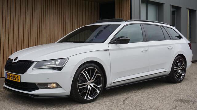 Skoda SUPERB Combi 1.8 TSI 180pk Sportline Business dsg Pano Elek.trekhaak Keyless Canton Stoelverw *NL auto* Maxton DAB 19 inch LM Cruise Standkachel *198201km*