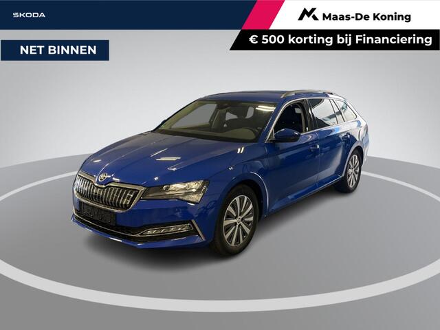 Skoda SUPERB Combi 1.4 TSI 218pk DSG iV Business Edition · Apple/Android Car Play · Wegklapbare Trekhaak · P-Sensoren · Navigatie · 17'' Inch ·