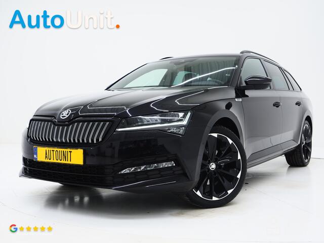 Skoda SUPERB Combi 1.4 TSI iV Sportline | Leder/Alcantara | Trekhaak | Carbon | 360 | Memory | Keyless | Adaptive Cruise