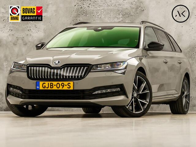 Skoda SUPERB Combi 1.4 TSI iV Sportline 218Pk Automaat (PANORAMADAK, 360 CAMERA, VIRTUAL COCKPIT, MEMORY SEATS, CANTON AUDIO, STOELVERWARMING, ADAPTIVE CRUISE, SFEERVERLICHTING, APPLE CARPLAY, NIEUWSTAAT)