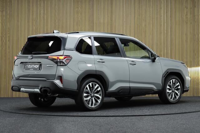 Subaru FORESTER 2.0i e-BOXER Premium Black | First Edition | Panoramadak | Leder | Adaptive-cruise | Navigatie | Apple Carplay & Android Auto | Elek. Achterklep | Keyless | Navigatie | Rondomzicht Camera | Dodehoekdetectie