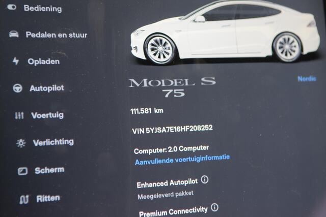 Tesla MODEL S 75 Base SOH 94% met Pano/Autopilot 2.0/Add Cruise