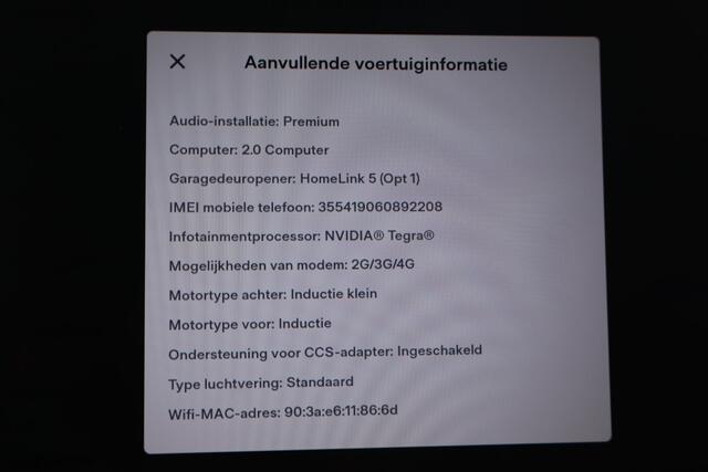 Tesla MODEL S 100D Autopilot computer 2.0, Panoramadak, Cruise control, CCS- adapter is ingeschakeld,