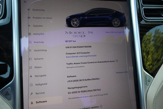 Tesla MODEL S 90D Base | SOH 87% | Elektrisch glazen panorama-dak | Elektrisch bedienbare achterklep