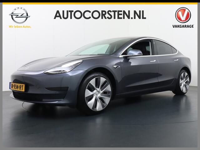 Tesla Model 3 SR+60kWh 326PK AutoPilot FSD-v.b Premium-Luidsprekers Leer PanoDak Adaptive cruise 18" Camera's Elektr.-Stuur+Stoelen+Spiegels+Geheugen+Easy-Entry+Verwarmde stoelen/achterbank Park assistent PDC-A+Voor WIFI Ecc Lane-Assist Speed-Assist Standard RWD Plus E