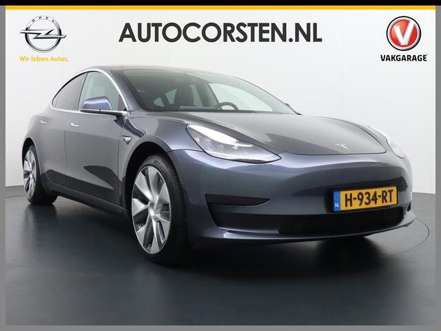 Tesla Model 3 SR+60kWh 326PK AutoPilot FSD-v.b Premium-Luidsprekers Leer PanoDak Adaptive cruise 18" Camera's Elektr.-Stuur+Stoelen+Spiegels+Geheugen+Easy-Entry+Verwarmde stoelen/achterbank Park assistent PDC-A+Voor WIFI Ecc Lane-Assist Speed-Assist Standard RWD Plus E