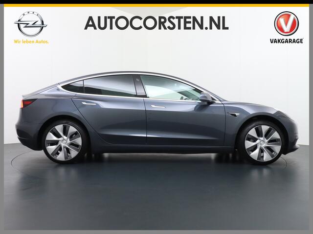 Tesla Model 3 SR+60kWh 326PK AutoPilot FSD-v.b Premium-Luidsprekers Leer PanoDak Adaptive cruise 18" Camera's Elektr.-Stuur+Stoelen+Spiegels+Geheugen+Easy-Entry+Verwarmde stoelen/achterbank Park assistent PDC-A+Voor WIFI Ecc Lane-Assist Speed-Assist Standard RWD Plus E