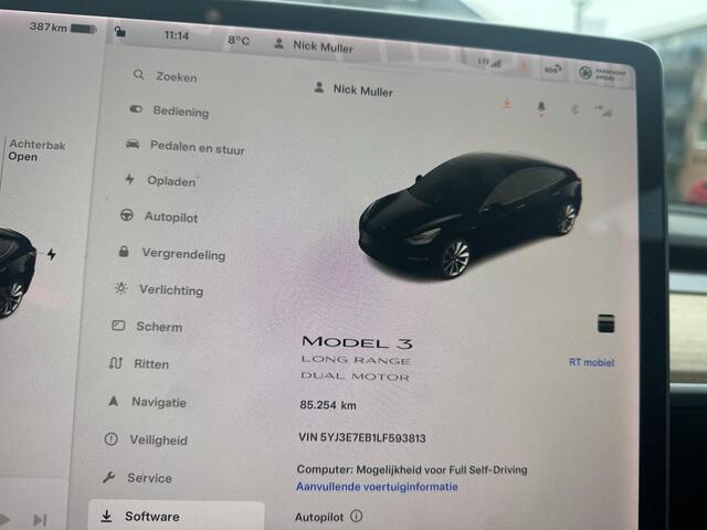 Tesla Model 3 Long Range AWD 75 kWh 19"Autopilot FSD Comp Camera Leder Panodak