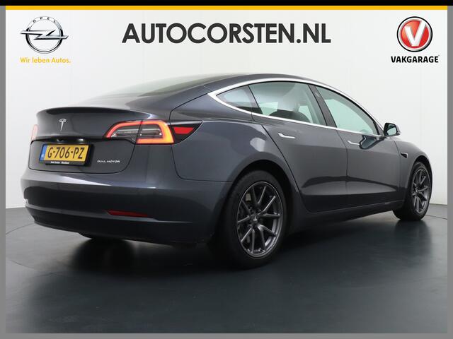 Tesla Model 3 Long Range 75kWh 463PK 18" Full-Self-Driving-Computer 3 Telefoon-Sleutel Premium Audio 4wd 19" Lmv AutoPilot Panoramadak Camera's Leder Adaptive-CruiseControl-Stop&Go Pdc Ecc Dual Motor Stoel en achterbank verwarming Keyless Electr.Stoelen+Memory+Easy-Ent