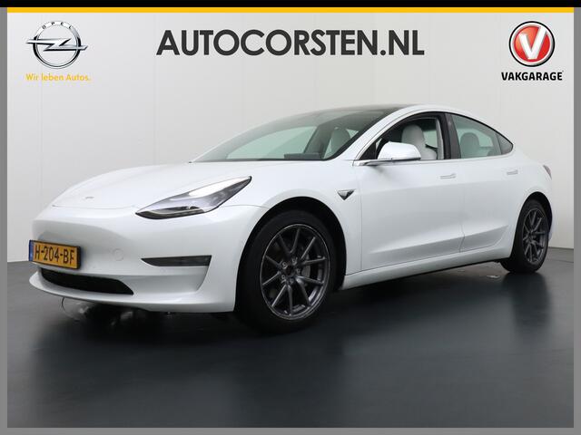 Tesla Model 3 Long Range 75kWh 463PK Trekhaak Ivory-Int. FSD Full Self Driving Computer-3 Premium Audio 4wd Leer AutoPilot Panoramadak Camera's Adaptive-CruiseControl-Stop&Go Pdc-a+v Ecc18" Lmv Dual Motor Stoel en achterbank verwarming Keyless Electr.Stoelen+Memory+Eas