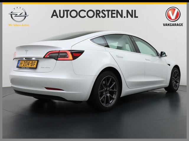 Tesla Model 3 Long Range 75kWh 463PK Trekhaak Ivory-Int. FSD Full Self Driving Computer-3 Premium Audio 4wd Leer AutoPilot Panoramadak Camera's Adaptive-CruiseControl-Stop&Go Pdc-a+v Ecc18" Lmv Dual Motor Stoel en achterbank verwarming Keyless Electr.Stoelen+Memory+Eas