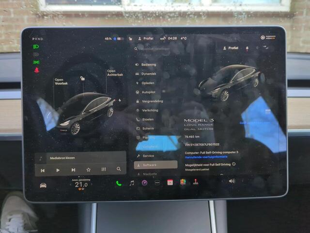 Tesla Model 3 Long Range AWD 75 kWh 19"Trekhaak Full Self Driving geleverd Pakket Camera Leder Panodak