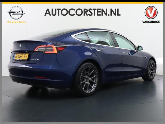 Tesla Model 3 Long Range AWD 75kWh FSD-3 Computer Lmv 18" AutoPilot Premium-Luidsprekers Leder PanoDak Adaptive cruise Camera's Elektr.-Stuur+Stoelen+Spiegels+Geheugen+Easy-Entry+Verwarmde stoelen/achterbank Park assistent Pdc WIFI Ecc Navi Lane-Assist Speed-Assist LED