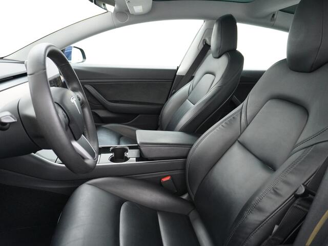 Tesla Model 3 Long Range AWD 75kWh FSD-3 Computer Lmv 18" AutoPilot Premium-Luidsprekers Leder PanoDak Adaptive cruise Camera's Elektr.-Stuur+Stoelen+Spiegels+Geheugen+Easy-Entry+Verwarmde stoelen/achterbank Park assistent Pdc WIFI Ecc Navi Lane-Assist Speed-Assist LED