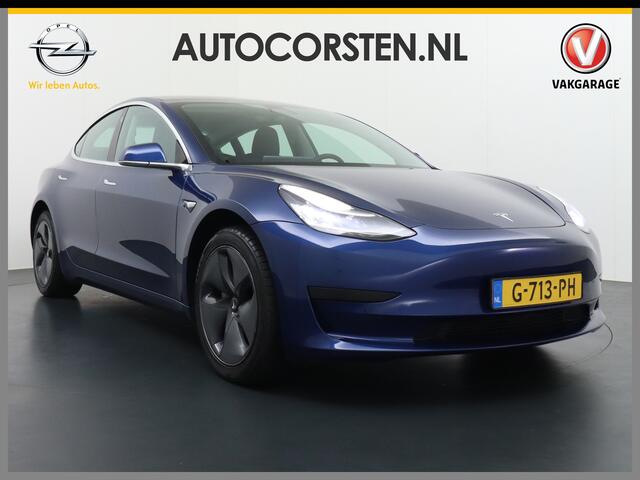 Tesla Model 3 RWD SR+ 60kWh 325PK FSD3-Comp. 18" AutoPilot Leder PanoDak Adaptive Cruise Camera's Elektr.-Stuur+Stoelen+Spiegels+Geheugen+Easy-Entry+Verwarmde stoelen Park assistent PDC WIFI Ecc Lane-Assist Speed-Assist Navi LED Comfortstoelen ACC DAB Voorverwarmen int