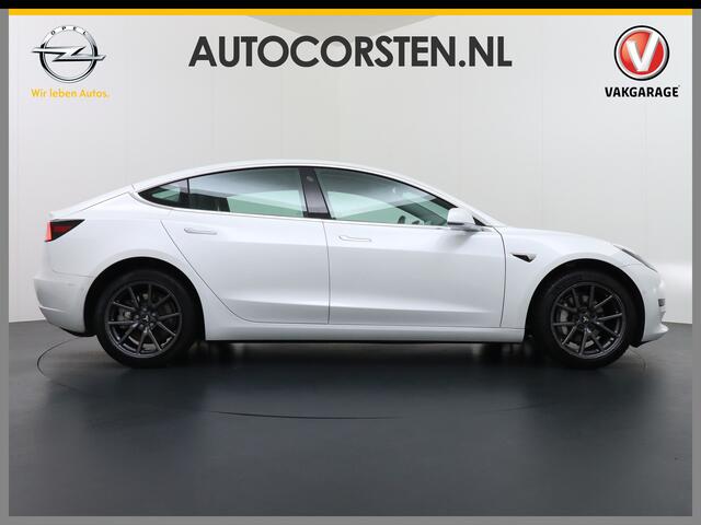 Tesla Model 3 RWD SR+ 60kWh 325PK 18" AutoPilot Leder PanoDak Adaptive Cruise Camera's Elektr.-Stuur+Stoelen+Spiegels+Geheugen+Easy-Entry+Verwarmde stoelen Park assistent PDC WIFI Ecc Lane-Assist Speed-Assist Navi LED Comfortstoelen ACC DAB Voorverwarmen interieur en k