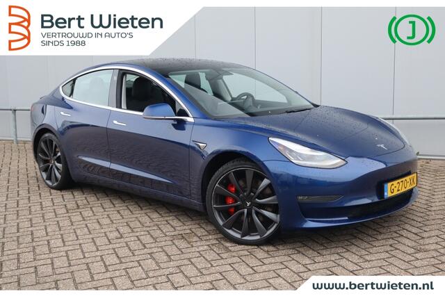 Tesla Model 3 Performance AWD75kWh I Geen Import I Achteruitrijcamera I Zwart