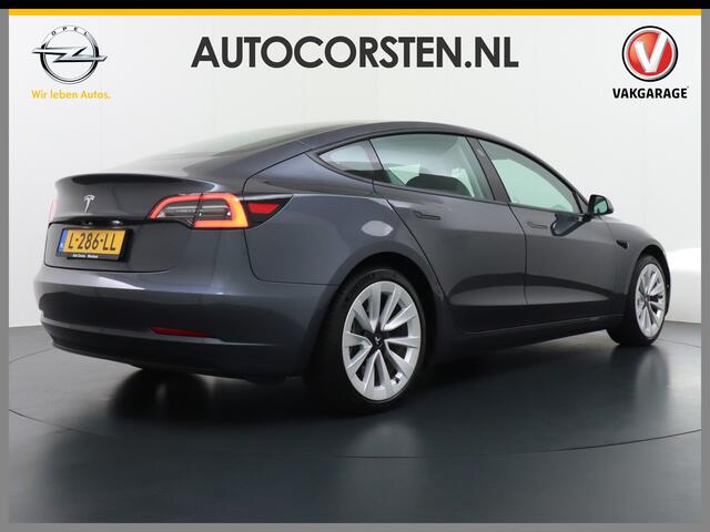 Tesla Model 3 RWD + 60kWh 325PK Facelift Warmtepomp Elek.Achterklep Lmv 19" Draadloze laadpads FSD-3 Computer AutoPilot Leder PanoDak Adaptive Cruise Camera's Elektr.-Stuur+Stoelen+Spiegels+Geheugen+Easy-Entry+Verwarmde Stoelen Park assistent Pdc WIFI Ecc Lane-Assist E