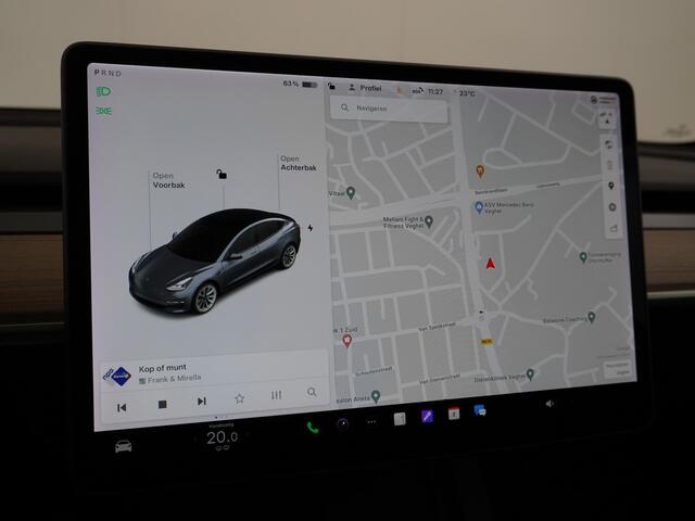 Tesla Model 3 RWD + 60kWh 325PK Facelift Warmtepomp Elek.Achterklep Lmv 19" Draadloze laadpads FSD-3 Computer AutoPilot Leder PanoDak Adaptive Cruise Camera's Elektr.-Stuur+Stoelen+Spiegels+Geheugen+Easy-Entry+Verwarmde Stoelen Park assistent Pdc WIFI Ecc Lane-Assist E