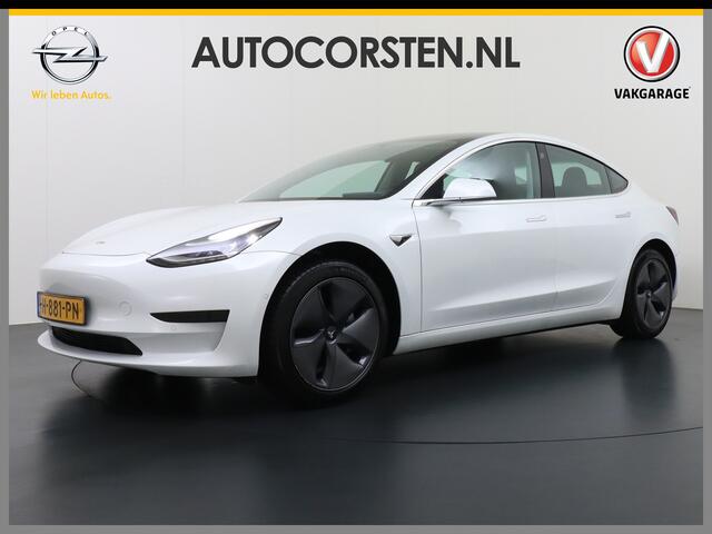 Tesla Model 3 RWD SR+ 60kWh 325PK FSD 3-Computer 18" AutoPilot Leder PanoDak Adaptive-Cruise Lmv Camera's Elektr.-Stuur+Stoelen+Spiegels+Geheugen+Easy-Entry+Verwarmde stoelen Park assistent PDC WIFI Lane-Assist Speed-Assist Navi LED Comfortstoelen ACC DAB Voorverwarmen