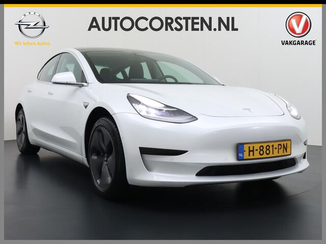Tesla Model 3 RWD SR+ 60kWh 325PK FSD 3-Computer 18" AutoPilot Leder PanoDak Adaptive-Cruise Lmv Camera's Elektr.-Stuur+Stoelen+Spiegels+Geheugen+Easy-Entry+Verwarmde stoelen Park assistent PDC WIFI Lane-Assist Speed-Assist Navi LED Comfortstoelen ACC DAB Voorverwarmen