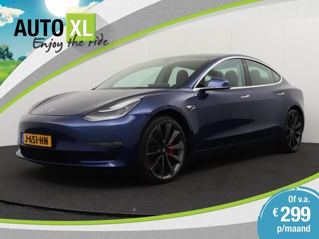 Tesla Model 3 Performance AWD 75 kWh Autopilot Pano-dak Stoelverw. V+A