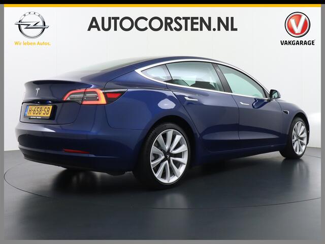 Tesla Model 3 RWD SR+ 60kWh 325PK FSD 3-Computer 18" AutoPilot Leder PanoDak Adaptive-Cruise Lmv Camera's Elektr.-Stuur+Stoelen+Spiegels+Geheugen+Easy-Entry+Verwarmde stoelen Park assistent PDC WIFI Lane-Assist Speed-Assist Navi LED Comfortstoelen ACC DAB Voorverwarmen