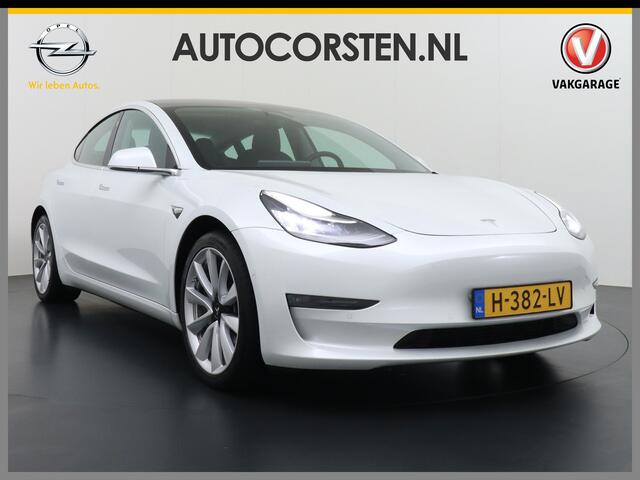 Tesla Model 3 Long Range AWD 75kWh 463PK Lmv 19" FSD-3 Computer Premium Audio AutoPilot Panoramadak Camera's Leer Adaptive-Cruise-Control+Stop&Go Pdc Dual-Ecc Dual-Motor Keyless 4WD Stoel en achterbank verwarming Electr.Stoelen+Memory+Easy-Entry WiFi 1e Eigenaar Org. N