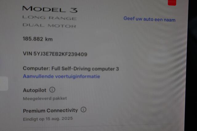 Tesla Model 3 Long Range AWD 75 kWh Panoramadak, Trekhaak, Camera, Lederen interieur,