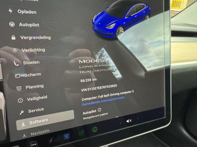 Tesla Model 3 Long Range AWD 75 kWh 59239km, Pano-dak, 19''Lmv, Camera