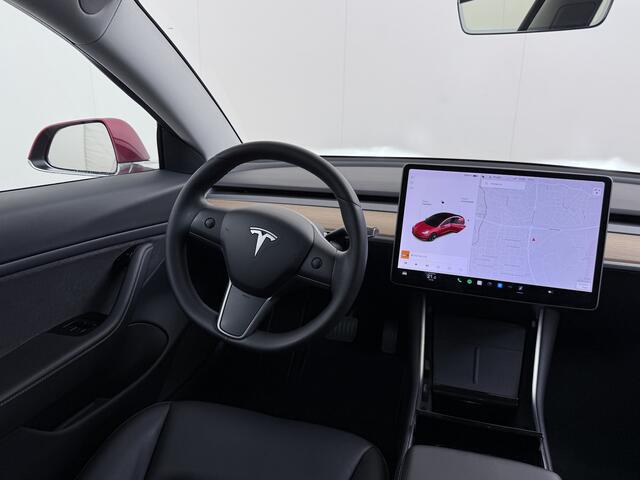 Tesla Model 3 Long Range AWD 75kWh 463PK Lmv FSD-3 Computer 18"Lm Premium Audio AutoPilot Panoramadak Camera's Leer Adaptive-Cruise-Control+Stop&Go Pdc Dual-Ecc Dual-Motor Keyless 4WD Stoel en achterbank verwarming Elektr.Stoelen+Memory+Easy-Entry WiFi Origineel Nederl