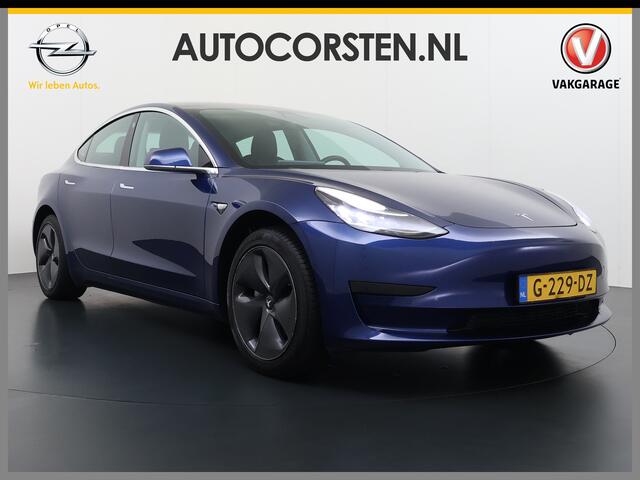 Tesla Model 3 RWD SR+ 60kWh 325PK Lmv 18" AutoPilot FSD 2.5 Leder PanoDak Adaptive-Cruise Lmv Camera's Elektr.-Stuur+Stoelen+Spiegels+Geheugen+Easy-Entry+Verwarmde stoelen Park assistent PDC WIFI Lane-Assist Speed-Assist Navi LED Comfortstoelen ACC DAB Voorverwarmen in