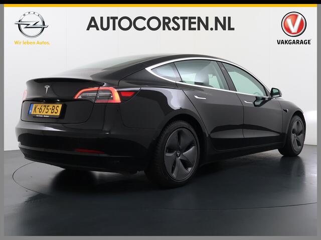 Tesla Model 3 RWD SR+ 325PK Trekhaak Lmv 18" AutoPilot FSD Leder Pano-dak Adaptive-Cruise Camera's Elektr.-Stuur+Stoelen+Spiegels+Geheugen+Easy-Entry+Verwarmde stoelen Park assistent Pdc WIFI Lane-Assist Speed-Assist SOH 92% Navi LED Comfortstoelen ACC DAB Voorverwarme