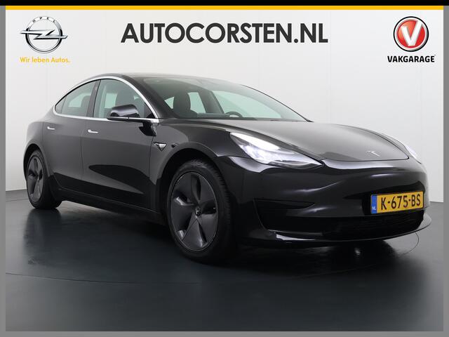 Tesla Model 3 RWD SR+ 325PK Trekhaak Lmv 18" AutoPilot FSD Leder Pano-dak Adaptive-Cruise Camera's Elektr.-Stuur+Stoelen+Spiegels+Geheugen+Easy-Entry+Verwarmde stoelen Park assistent Pdc WIFI Lane-Assist Speed-Assist SOH 92% Navi LED Comfortstoelen ACC DAB Voorverwarme