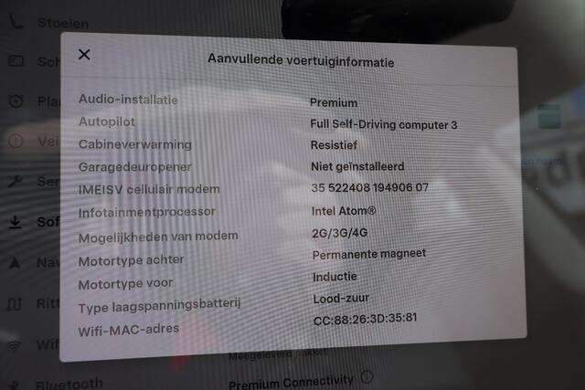 Tesla Model 3 Long Range AWD 75 kWh 89,2% SOH, Autopilot computer 3.0, 360 Camera, Cruise control, Navigatie, Stoelverwarming