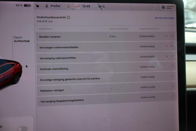 Tesla Model 3 Long Range AWD 75 kWh 90% SOH, Cruise control, Navigatie, Camera, Trekhaak