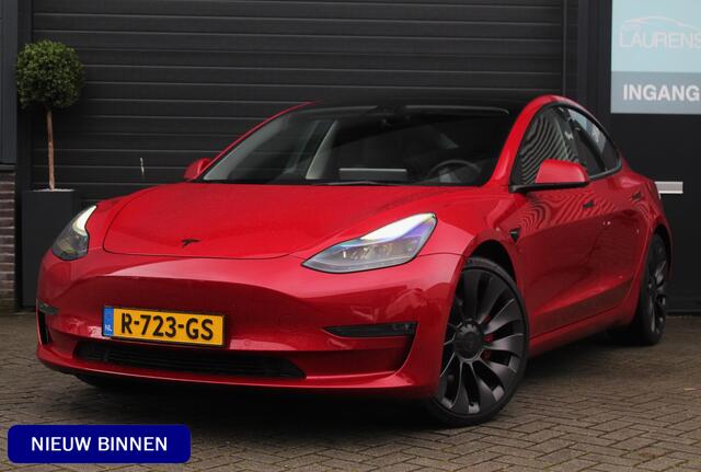 Tesla Model 3 Performance AWD 75 kWh | 96% SOH | Enhanced Autopilot | Achterbank verwarmd | Elektrische Achterklep