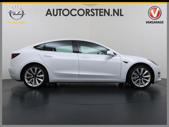 Tesla Model 3 SR+ 325PK LFP-Accu SOH 89.6% Lmv 19" AutoPilot Leer Pano-Dak Adaptive Cruise Lmv 18" Camera's Elektr.-Stuur+Stoelen+Spiegels+Geheugen+Easy-Entry+Verwarmde stoelen Park assistent Pdc WIFI Ecc Lane-Assist Speed-Assist Ecc Navi Led DAB Voorverwarmen interieu