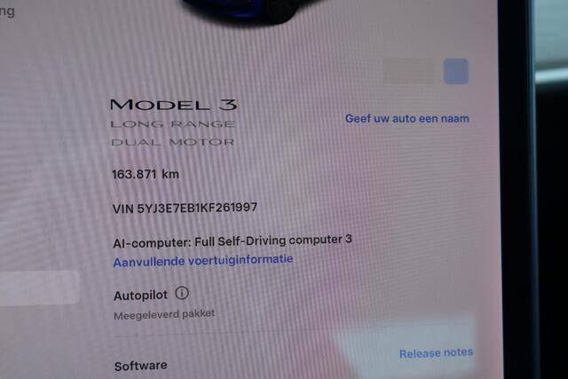 Tesla Model 3 Long Range AWD 75 kWh | SOH 87,4% | Full Self-Driving computer 3 | Trekhaak afneembaar