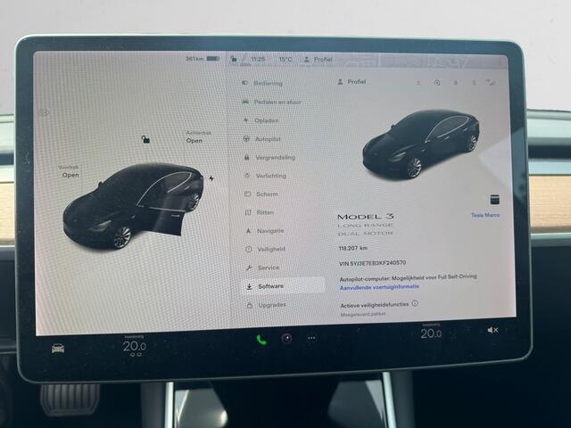 Tesla Model 3 Long Range AWD 75 kWh- SOH 89%, 2x Laadkabels, Performance Pakket, Blackline, Panoramadak
