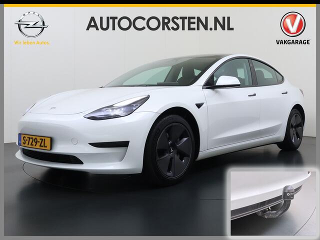 Tesla Model 3 Standard RWD Plus SOH 91% Warmtepomp Trekhaak LFP Accu Panoramadak Navi Camera's Leder Memory Stuur+Stoelverwarming Traffic-Aware Cruise Control AMD Ryzen(TM) Elek.Achterklep Led 1.000KG Trekgewicht Origineel Nederlandse Auto