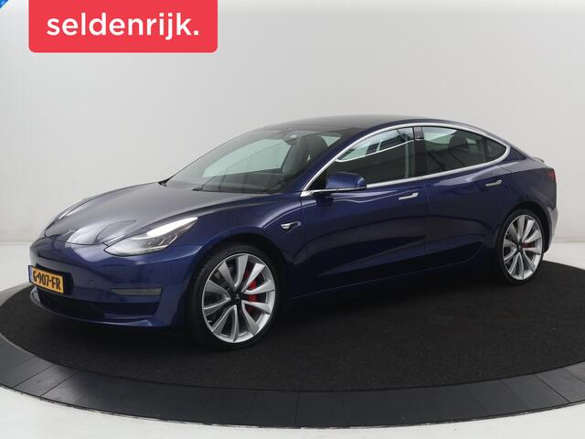 Tesla Model 3 Performance AWD 75 kWh | Traffic-Aware Cruise control | Leder | Lichtmetaal 20'' | Achterbank verwarming | Park assist | Climate control