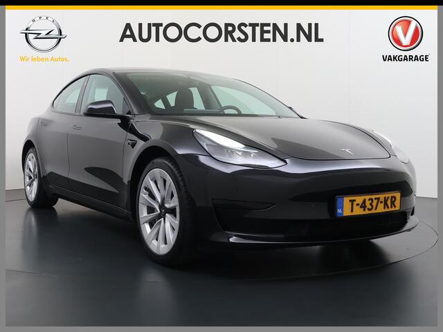 Tesla Model 3 Standard RWD Plus 60kWh Warmtepomp LFP-Accu SOH 93% AMD Ryzen(TM) Stuur+Stoelverwarming Navi Camera's Leder Adap.Cruise Elek.Achterklep Premium Luidsprekers Lmv 19" Led Panoramadak Google Maps® Elek.Stoelen+Memory 1e Eigenaar Origineel Nederlandse Auto