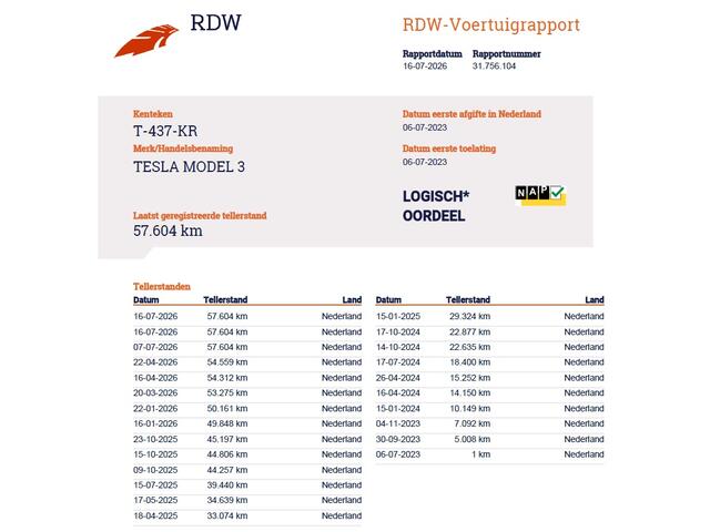 Tesla Model 3 Standard RWD Plus 60kWh Warmtepomp LFP-Accu SOH 93% AMD Ryzen(TM) Stuur+Stoelverwarming Navi Camera's Leder Adap.Cruise Elek.Achterklep Premium Luidsprekers Lmv 19" Led Panoramadak Google Maps® Elek.Stoelen+Memory 1e Eigenaar Origineel Nederlandse Auto