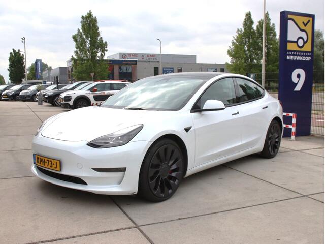 Tesla Model 3 Performance AWD 513Pk Leder, Pano, Nieuwstaat Zomeractie